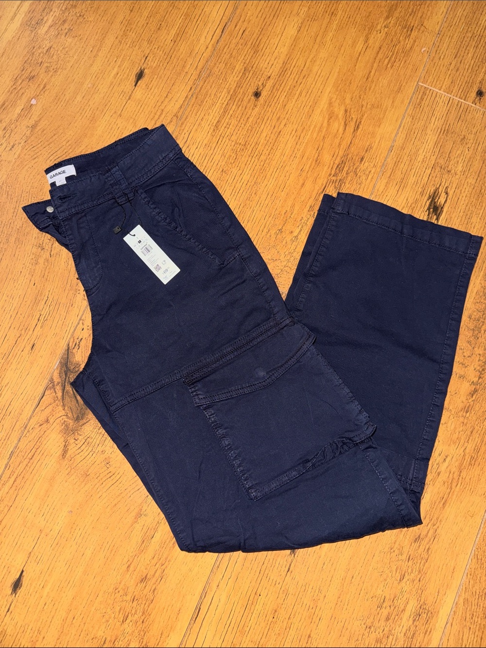 Garage Dark Blue Cargo Pants with Front Pockets